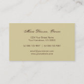 Vintage Druck-Damast-Geschäfts-Karte Visitenkarte (Rückseite)