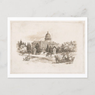 Vintage-Druck des State Capitols in Kalifornien Postkarte