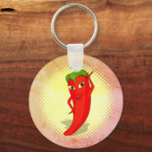 Vintage Druckausgabe mit rotem Hot Pepper Diva Schlüsselanhänger (Vorderseite)