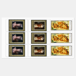 Vintage druckbare Postumschlagsfolie für Briefmark Etiketten