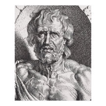 Vintage-Drucke Der Büste Von Seneca