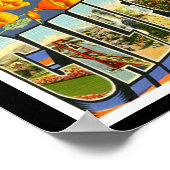 Vintage Druckgrüße Kalifornien Poster (Ecke)