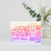 Vintage Druckmaschine Regenbogen Postkarte (Stehend Vorderseite)