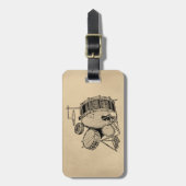 Vintage Drum-Kit-Trommeln Gepäckanhänger (Vorderseite vertikal)