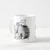 Vintage Drum-Kit-Trommeln Kaffeetasse (Vorderseite Links)