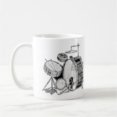 Vintage Drum-Kit-Trommeln Kaffeetasse (Links)