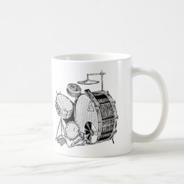 Vintage Drum-Kit-Trommeln Kaffeetasse
