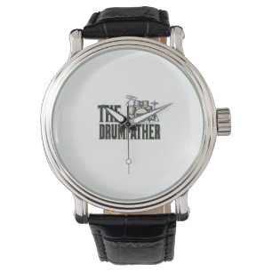 Vintage Drumfather Drummer Zitat Vektor Design_1 Armbanduhr