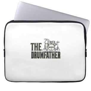 Vintage Drumfather Drummer Zitat Vektor Design_1 Laptopschutzhülle