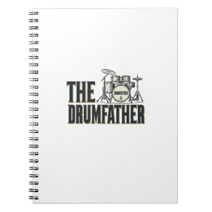 Vintage Drumfather Drummer Zitat Vektor Design_1 Notizblock