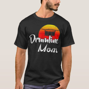 Vintage Drumline Mama Retro Sunset Funny Music Ges T-Shirt