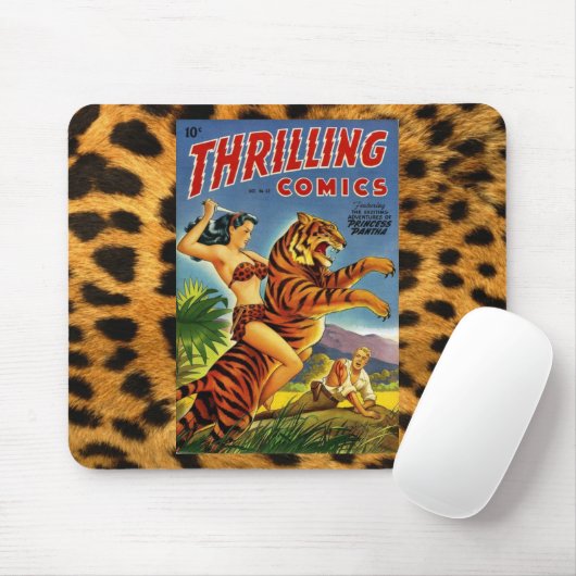 Vintage Dschungel-Comic-Abdeckung Mousepad (Mit Mouse)