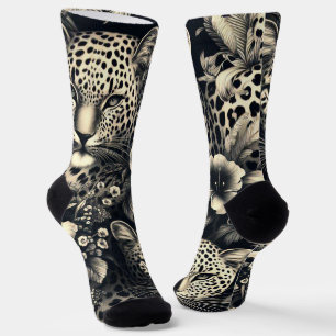 Vintage-Dschungel-Jaguar Socken