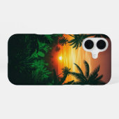 Vintage-Dschungelsonne iPhone 16 Hülle (Rückseite (Horizontal))