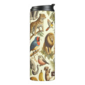 Vintage Dschungeltiere Wasserfarbe Thermosbecher (Nach links gedreht)