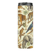 Vintage Dschungeltiere Wasserfarbe Thermosbecher (Rückseite)