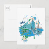 Vintage dubai us design postkarte (Vorne/Hinten)