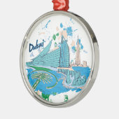 Vintage dubai us design silbernes ornament (Links)