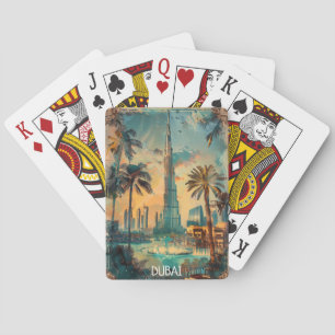 Vintage Dubai Vereinigte Arabische Emirate Burj Kh Spielkarten