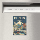 Vintage Dublin Ireland Travel Magnet (In Situ (Geschirrspüler))