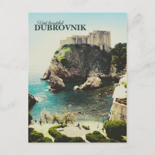 Vintage-Dubrovnik-Ansichtskarte - Alt-Back-Design Postkarte