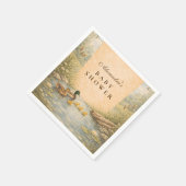 Vintage Duck Baby Shower Serviette (Ecke)