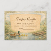Vintage Duck Diapper Raffle Begleitkarte (Vorderseite)