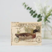 Vintage Duckkarte Postkarte (Stehend Vorderseite)