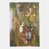 Vintage Ducklings Landtiere Geschirrtuch (Vertikal)