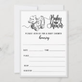 Vintage Duckpülendusche Einladung (Vorderseite)