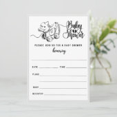 Vintage Duckpülendusche Einladung (Stehend Vorderseite)