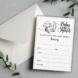 Vintage Duckpülendusche Einladung