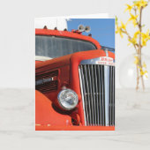 Vintage Dump Truck Grußkarte Karte (Gelbe Blume)