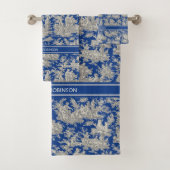 Vintage, dunkelblaue Joule Badhandtuch Set (Insitu)