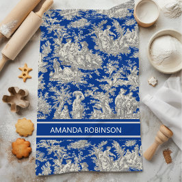 Vintage, dunkelblaue Joule Geschirrtuch