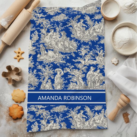 Vintage, dunkelblaue Joule Geschirrtuch