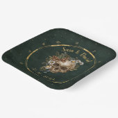 Vintage dunkelgrüne Himmelsduft Pappteller (Gewinkelt)