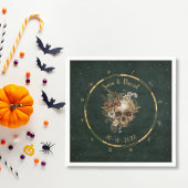 Vintage dunkelgrüne Himmelsduft Serviette