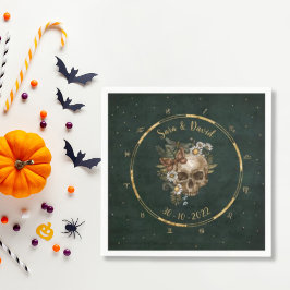 Vintage dunkelgrüne Himmelsduft Serviette