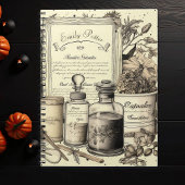 Vintage Dunkle Akademie Botanisch und Tränke nach Notizblock