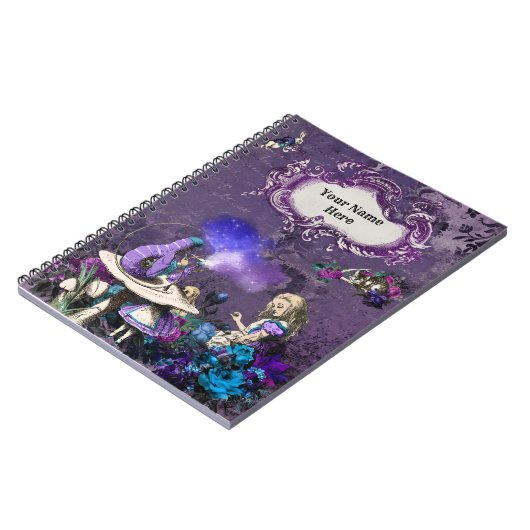 Vintage dunkle Alice Inspiriert Notizblock (Linke Seite)