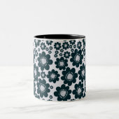 Vintage dunkle Blume Kaffeemaschine Tasse (Mittel)