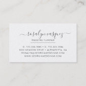 Vintage dunkle Blüte in Schwarz | Unverkennbar Visitenkarte (Rückseite)