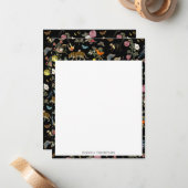 Vintage dunkle botanische Wildtiere im Wald Mitteilungskarte (Vorderseite/Rückseite Beispiel)