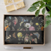 Vintage dunkle botanische Wildtiere im Wald Seidenpapier (Geschenk)