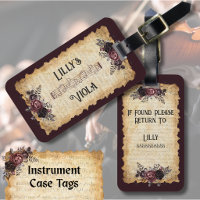 Vintage-Dunkle-Floral-Viola-Instrumentenkoffer-Eti