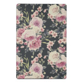 Vintage dunkle, florale Personalisierte Zwischenab Mini Klemmbrett (Rückseite)