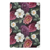 Vintage dunkle, florale Personalisierte Zwischenab Mini Klemmbrett (Rückseite)