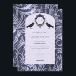 Vintage Dunkle Gotik Lila & Lavender Damask Invit Einladung<br><div class="desc">Entdecken Sie den eindrucksvollen Reiz Ihrer gotischen Liebe mit unserer faszinierenden Hochzeitseinladung. Vor einem antiken, lila und lavendelfarbenen Damast-Hintergrund Set diese Einladung einen zauberhaften und dunkeleleganten Ton, der das Wesen von Mysterium und Romantik umgibt. Die helle, staubige Textbox aus Lavendel verleiht dem Design eine Touch von Raffinesse und Anmut und...</div>