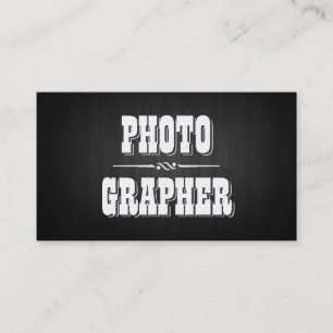 Vintage dunkle hölzerne Fotograf-Geschäfts-Karte Visitenkarte